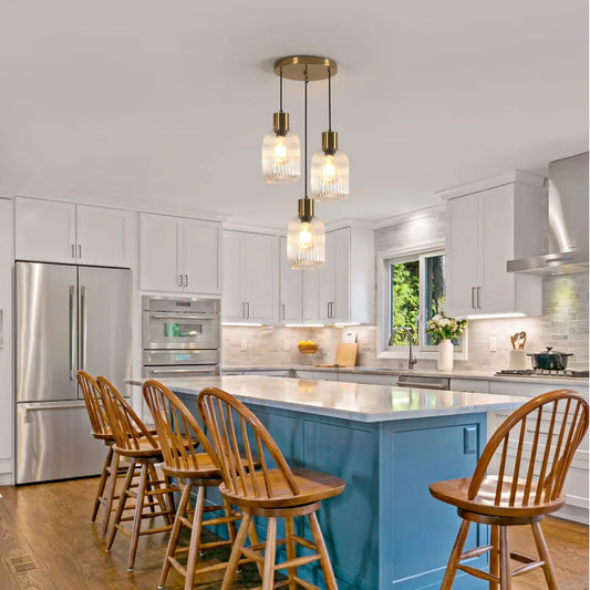 Kima Fluted Cluster Cylindrical Pendant Light | Celestre