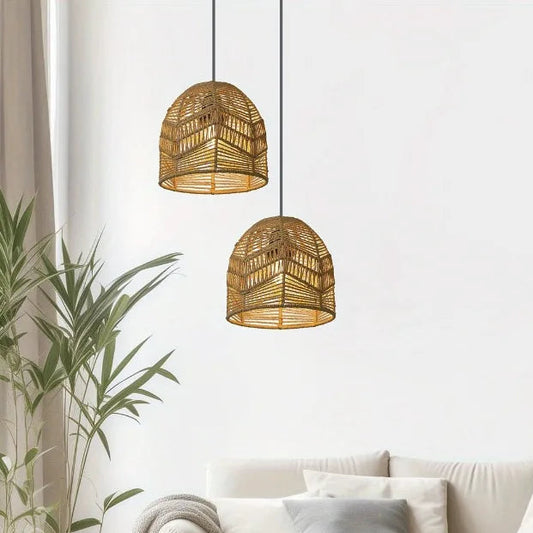 Elmar Handwoven Paper Rope Pendant Light | Celestre