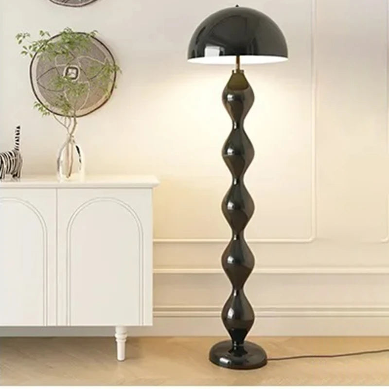 Orlin Metal Mushroom Floor Lamp Black | Celestre