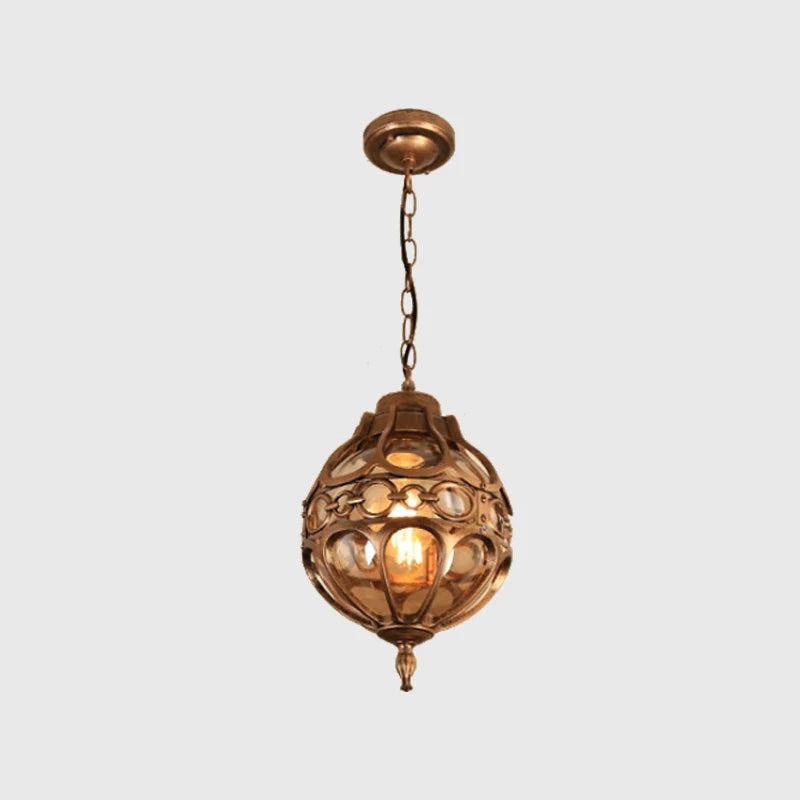 Bazi Globe Cage Outdoor Pendant Light | Celestre