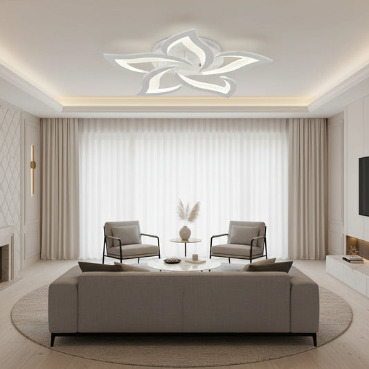 Fiva Flower Ceiling Light White 5 Heads | Celestre