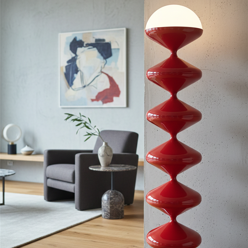 Savia Candy Floor Lamp Red Tri Colour | Celestre