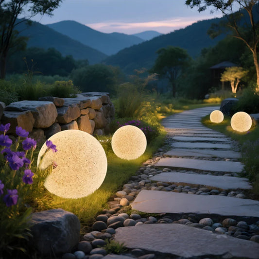 Auni Sphere Solar Outdoor Floor Lamp D 40 cm | Celestre