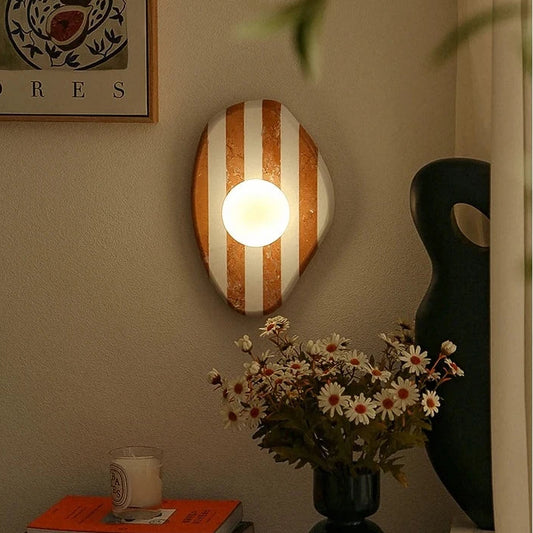 Jiwa Ovoid Zebra Wall Light Red | Celestre