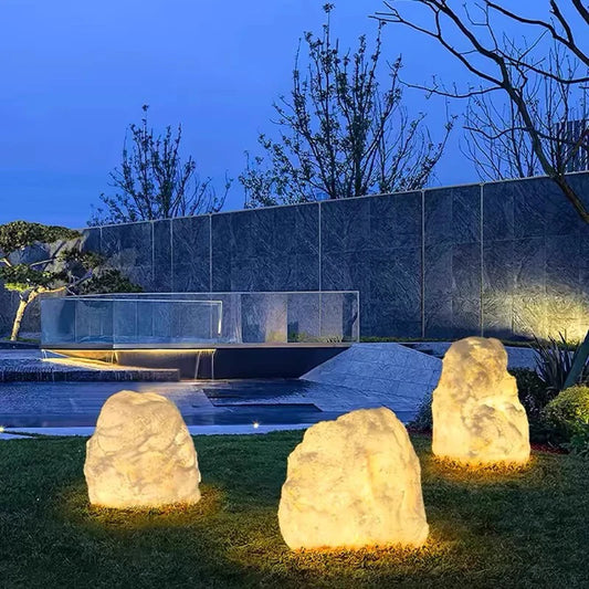 Seka Stone Style Solar Outdoor Floor Lamp | Celestre