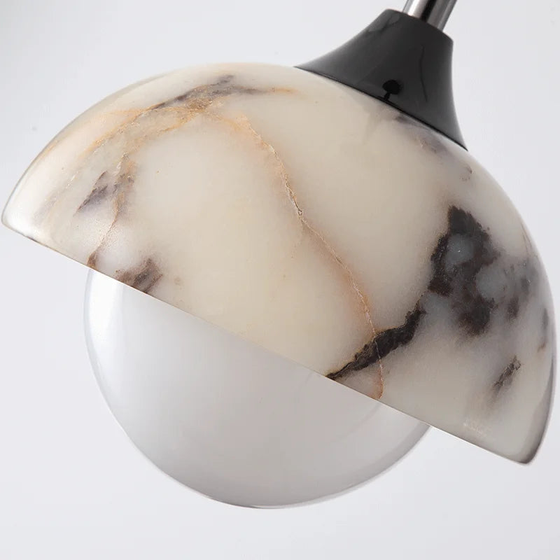 Beni Marble Dome Globe Pendant Light | Celestre