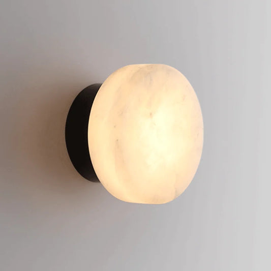 Lione Marble Round Wall Light Black | Celestre