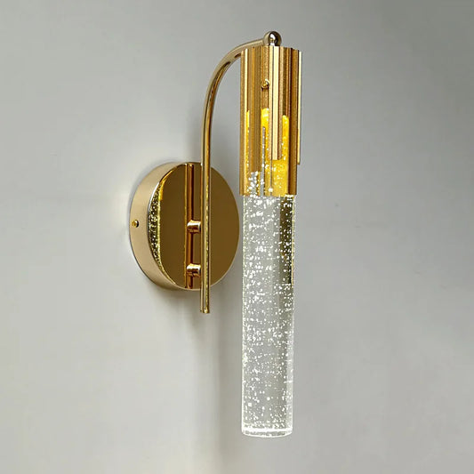Vemi Crystal Seeded Cylindrical Wall Light Without Pull Switch | Celestre