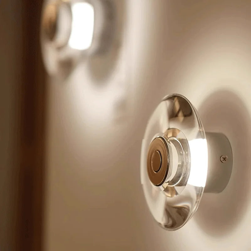Tenzi Circular Clear Wall Light | Celestre