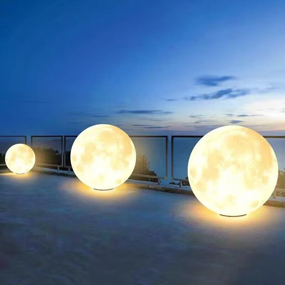 Aena Lunar Solar Outdoor Floor Lamp | Celestre