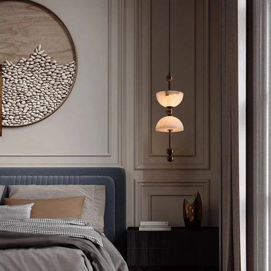 Pexo Alabaster Stacked Pendant Light | Celestre