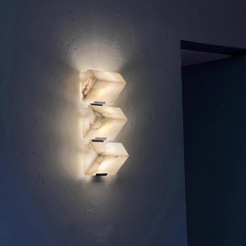 Zelon Nordic Marble Led Wall light 3 Head | Celestre