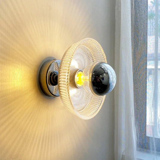 Eroa Bauhaus Round Ribbed Wall Light | Celestre