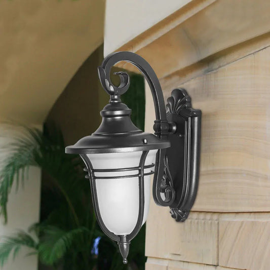Maxo Bell Scroll Arm Outdoor Wall Light | Celestre
