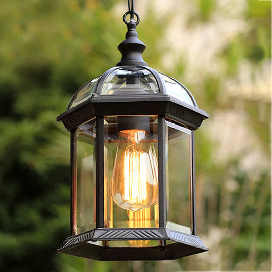 Lire Hexagonal Domed Outdoor Pendant Light | Celestre