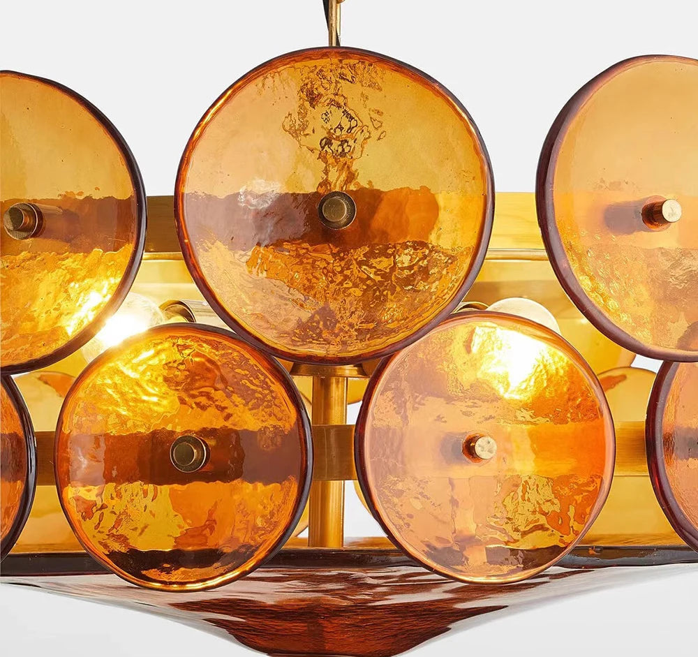 Evian Mid Century Glass Chandelier | Celestre