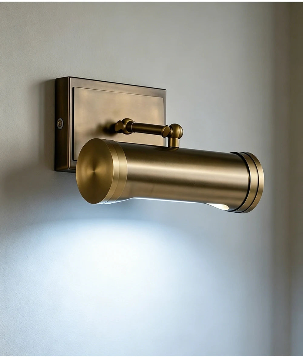 Ondra Vintage Gold Adjustable Picture Wall Light | Celestre