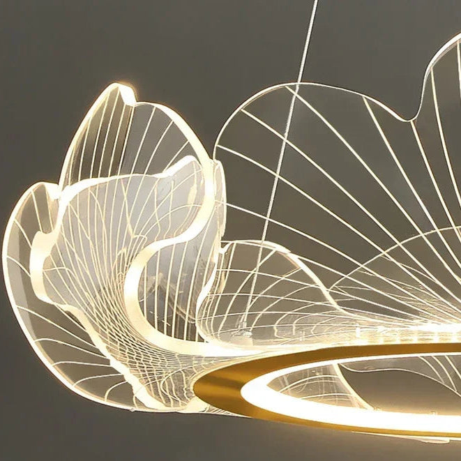 Cavo Ginkgo Leaf Round Chandelier | Celestre