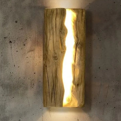 Zirel Edge Wood Backlit Wall Sconce | Celestre