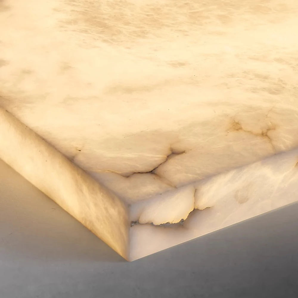 Ollen Cuboid Alabaster Ceiling Light | Celestre