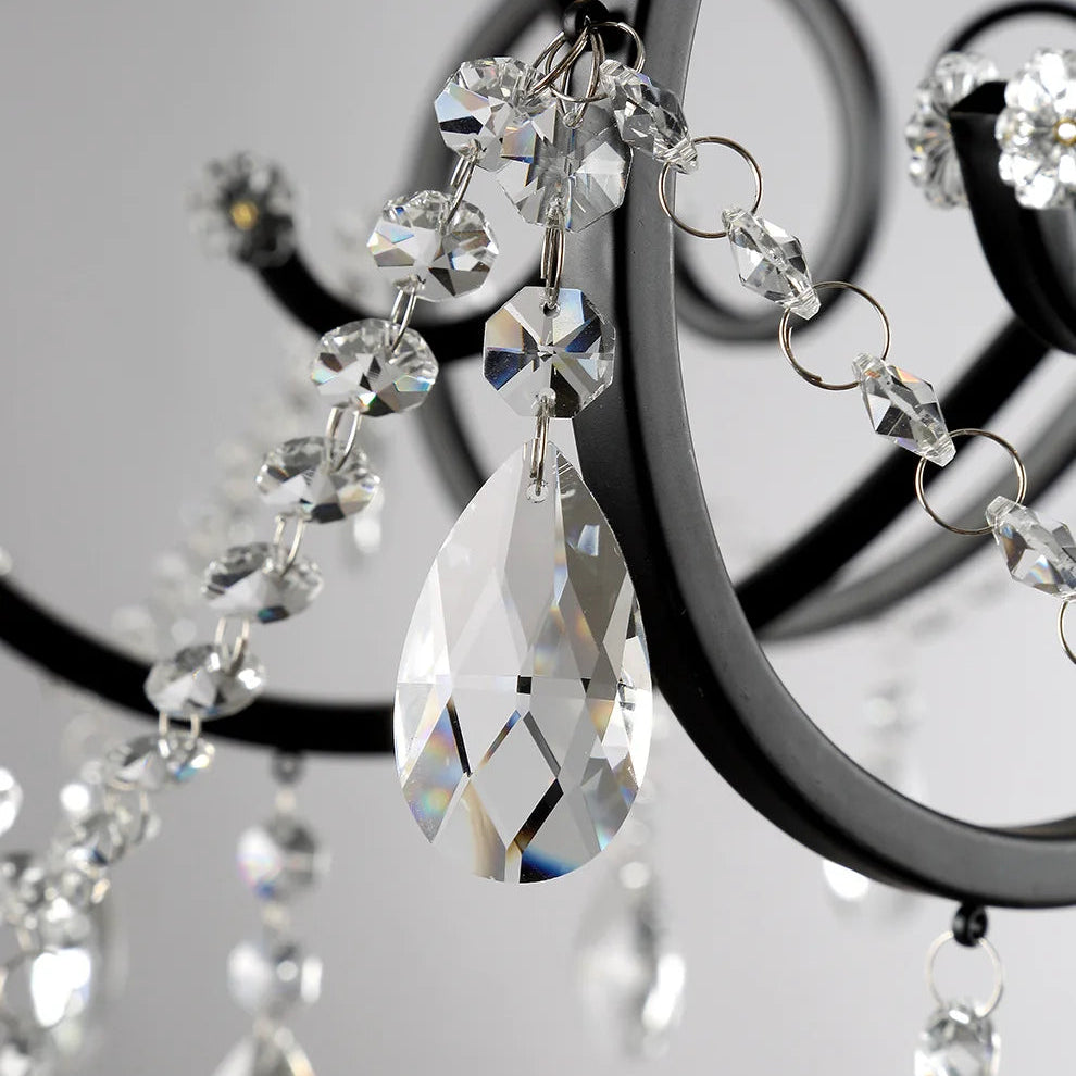 Ember Vintage Black Crystal Chandelier | Celestre