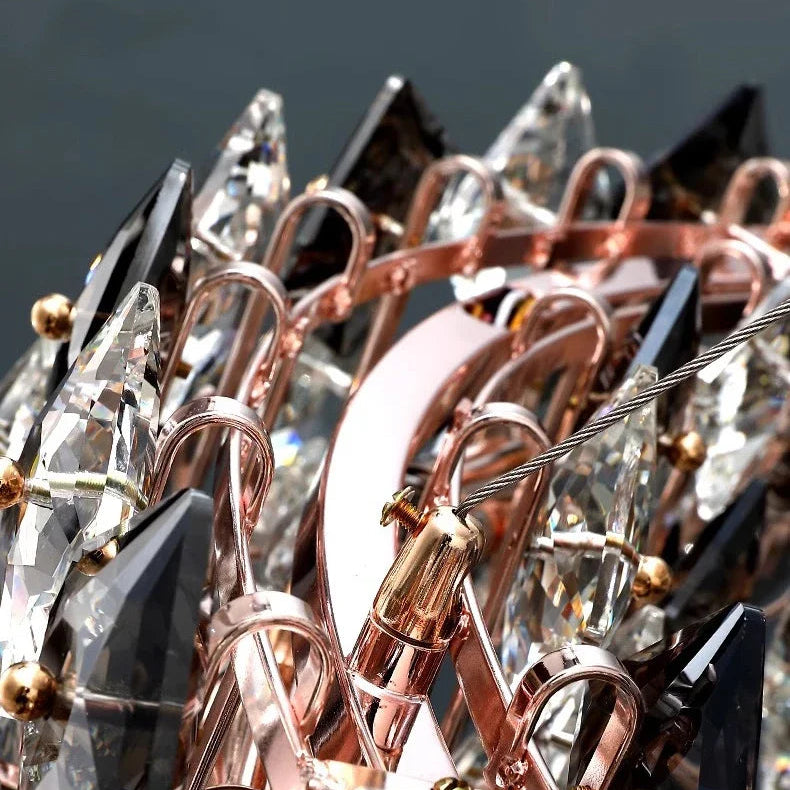 Aera Gem-Cut Round Crystal Chandelier | Celestre