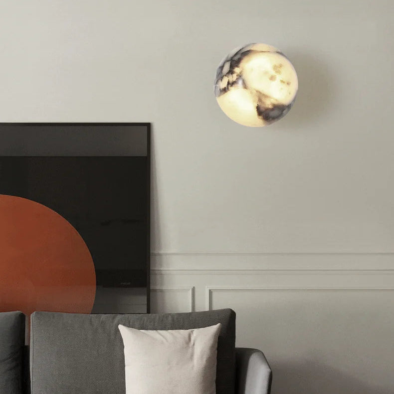 Zila Marble Globe Wall Light | Celestre