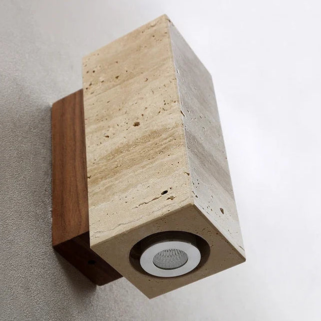 Sirva Yellow Travertine Wall Light | Celestre