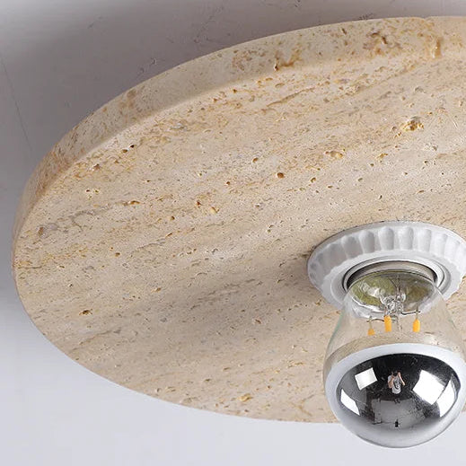 Felu Travertine Disc Ceiling Light | Celestre