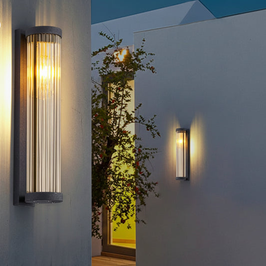 Etia Solar Ribbed Outdoor Wall Light | Celestre