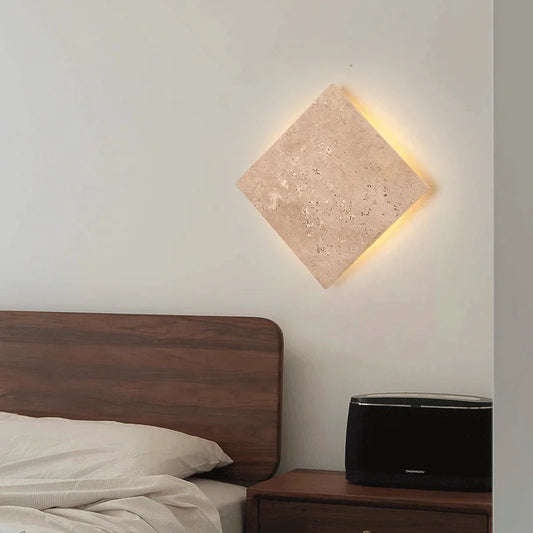 Flin Square Travertine Wall Light | Celestre