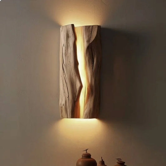 Zirel Edge Wood Backlit Wall Sconce | Celestre