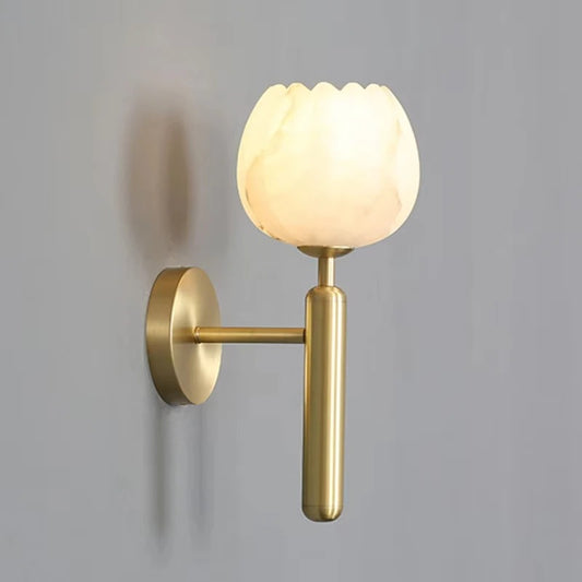 Lola Alabaster Flower Wall Light Tri-Colour | Celestre