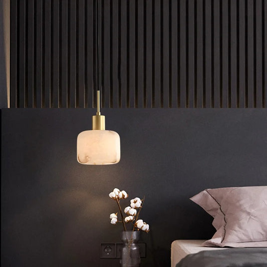 Lira Dome Alabaster Pendant Light | Celestre