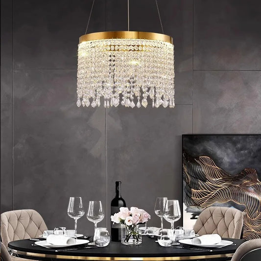 Dara Crystal Drum Chandelier D 40 cm | Celestre