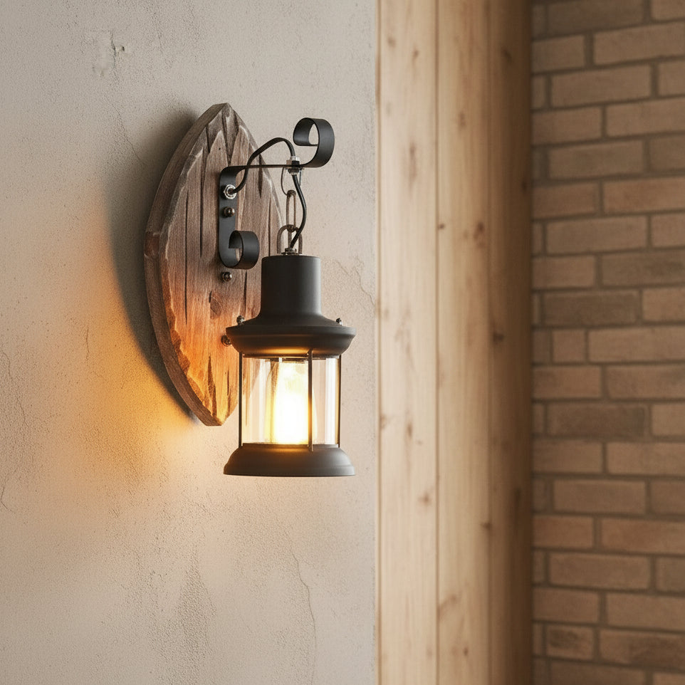 Felya Vintage Wooden Wall Lantern | Celestre