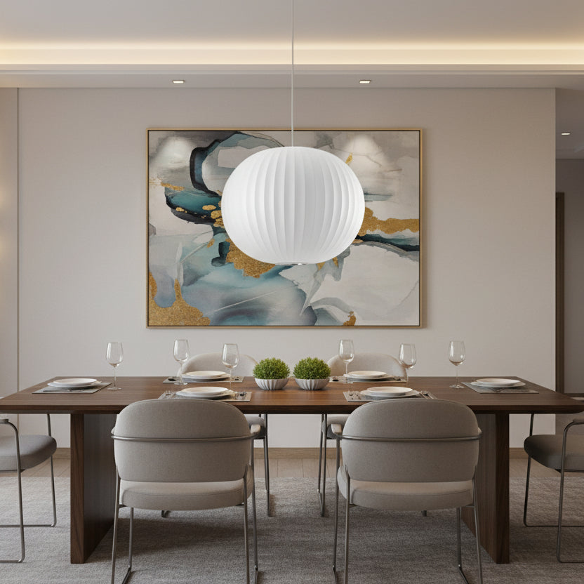 Vara Silk Ball Pendant Light | Celestre