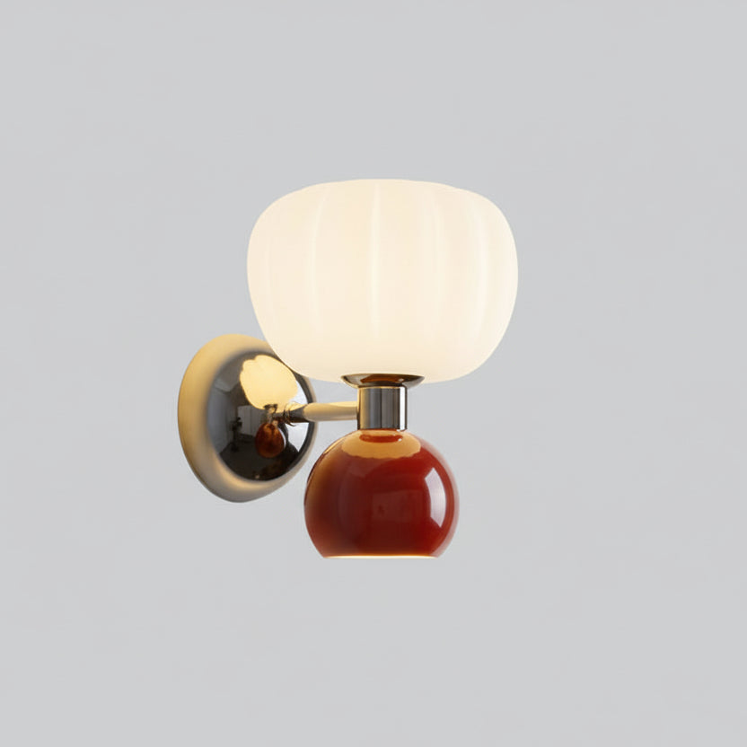 Newa Pleated Melon Wall Light Red | Celestre