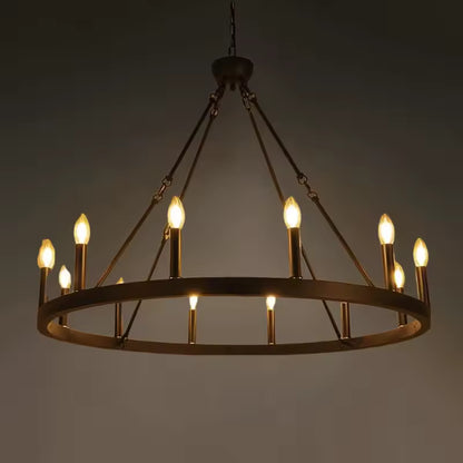 Vensa American Retro Metallic Chandelier Dia 80cm-12 Lights | Celestre