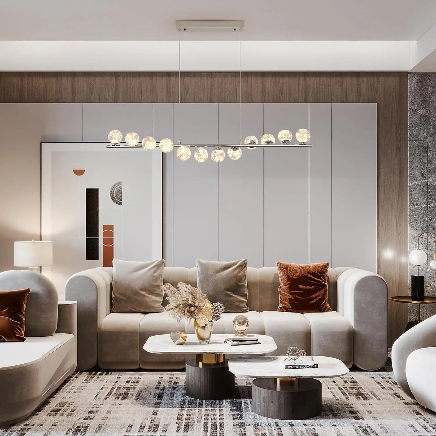Sanu Long Globes Starry Chandelier | Celestre