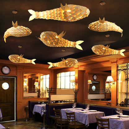Airi Wooden Fish Pendant Light | Celestre