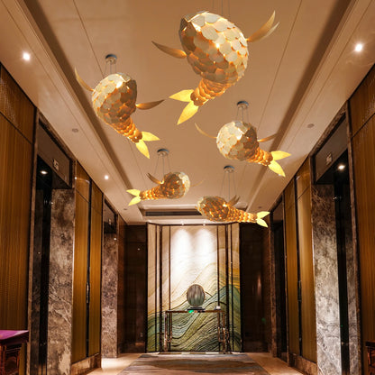 Airi Wooden Fish Pendant Light | Celestre