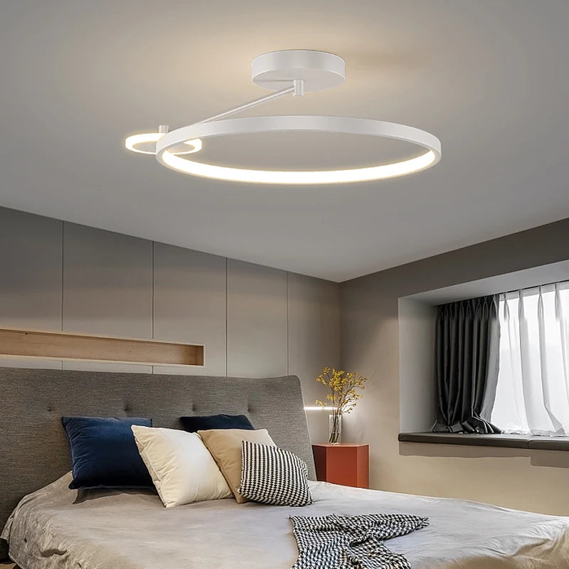 Velta Double Ring Ceiling Light White | Celestre