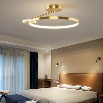 Velta Double Ring Ceiling Light Gold | Celestre