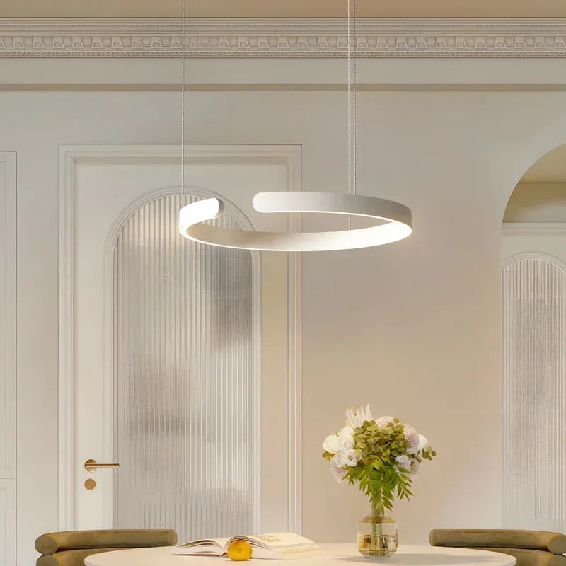 Rave Ring LED Pendant Light White Remote Control Dimmable | Celestre