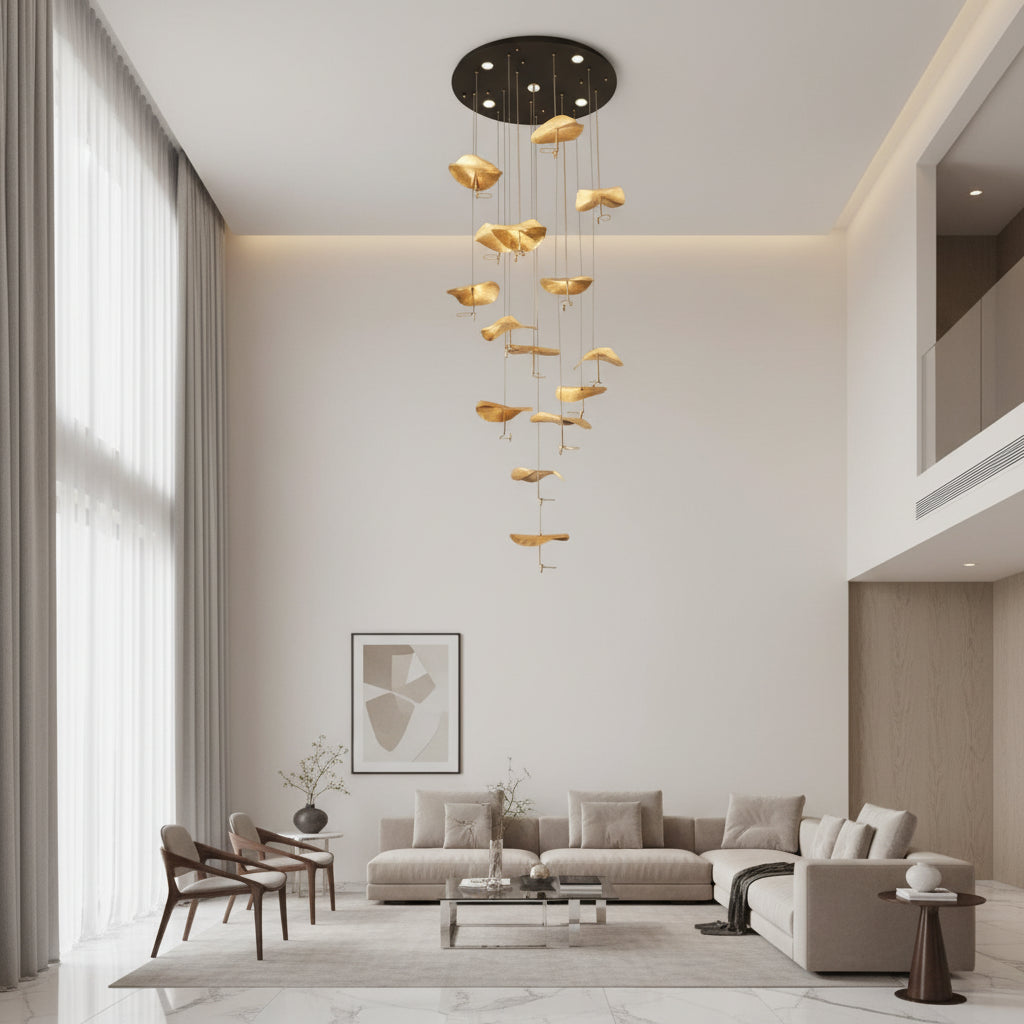 Neris Nordic Lotus Chandelier 15 Heads | Celestre