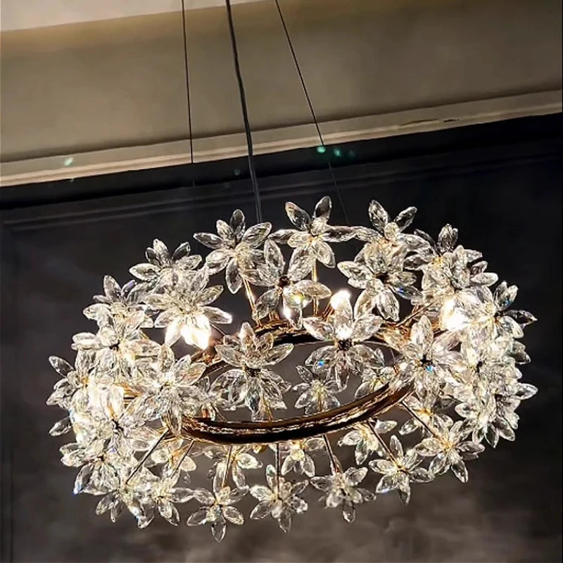Rivra Crystal Ceiling Chandelier | Celestre