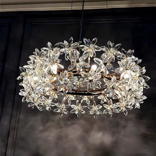 Rivra Crystal Ceiling Chandelier | Celestre