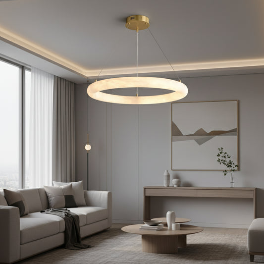 Tivar Stone Ring Chandelier 80 cm | Celestre