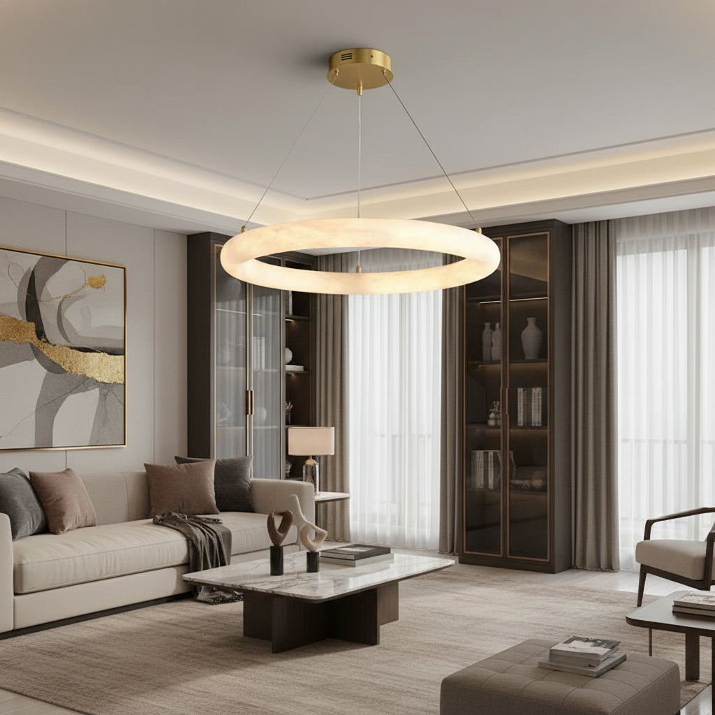 Tivar Stone Ring Chandelier 60 cm | Celestre